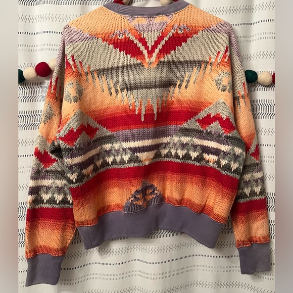 Rare Polo Ralph Lauren Colorful Aztec Southwestern Crew Neck Sweatshirt Size XS - Picture 2 of 5